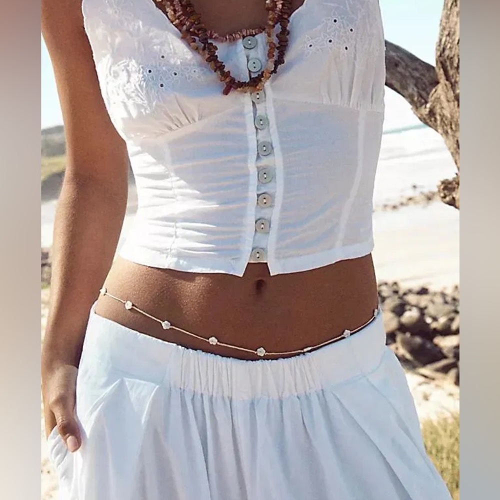 Free People Mini Flower Belly Chain